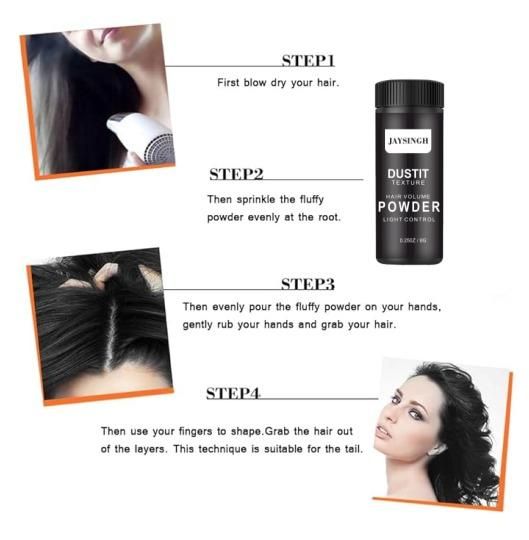 Mattifying Powder Increases Hair Volume Captures Haircut Unisex Modeling Styling Fluffy Hair Powder Absorb Grease