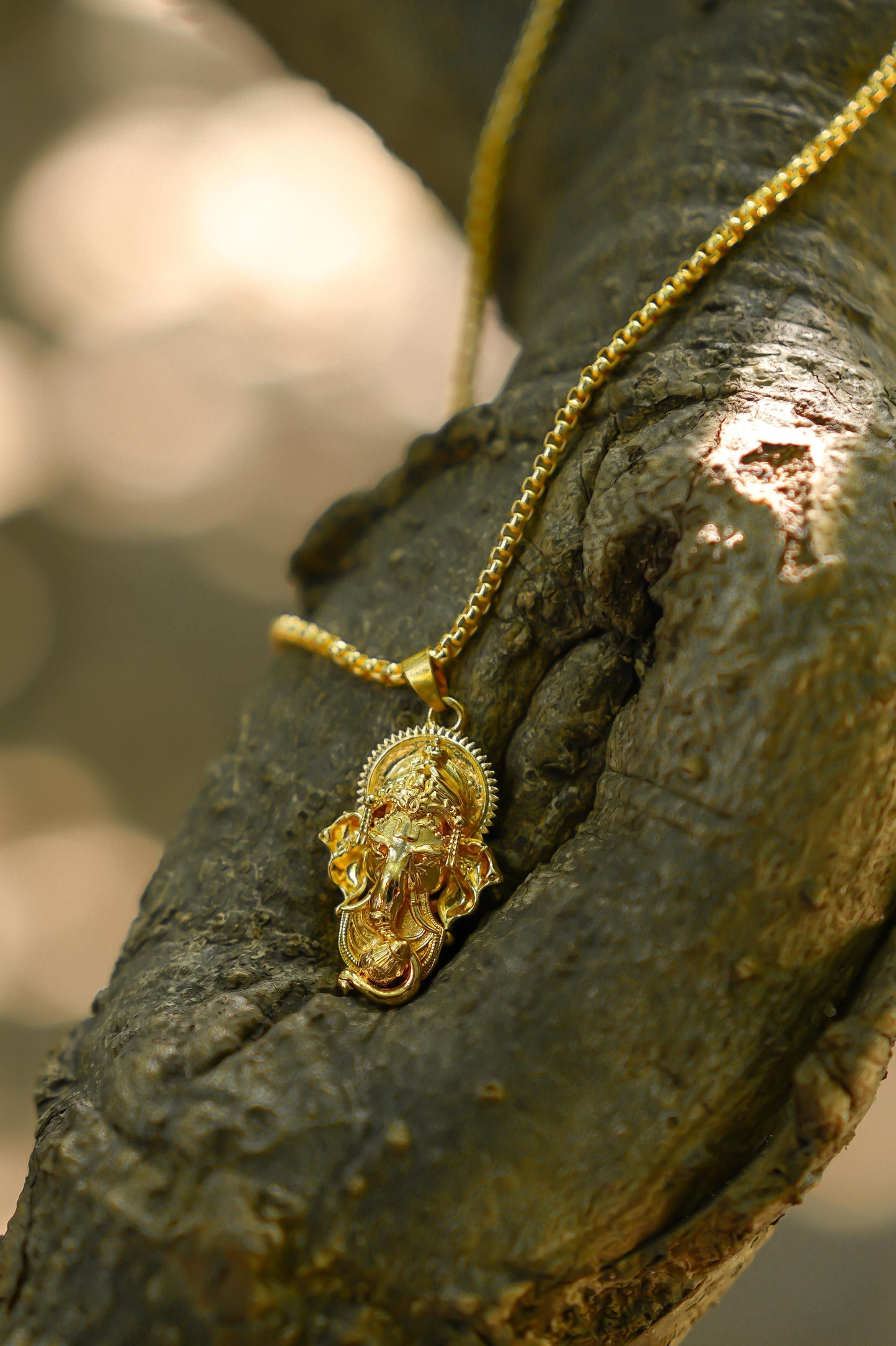 Ganesha Pendant With Snake Chain